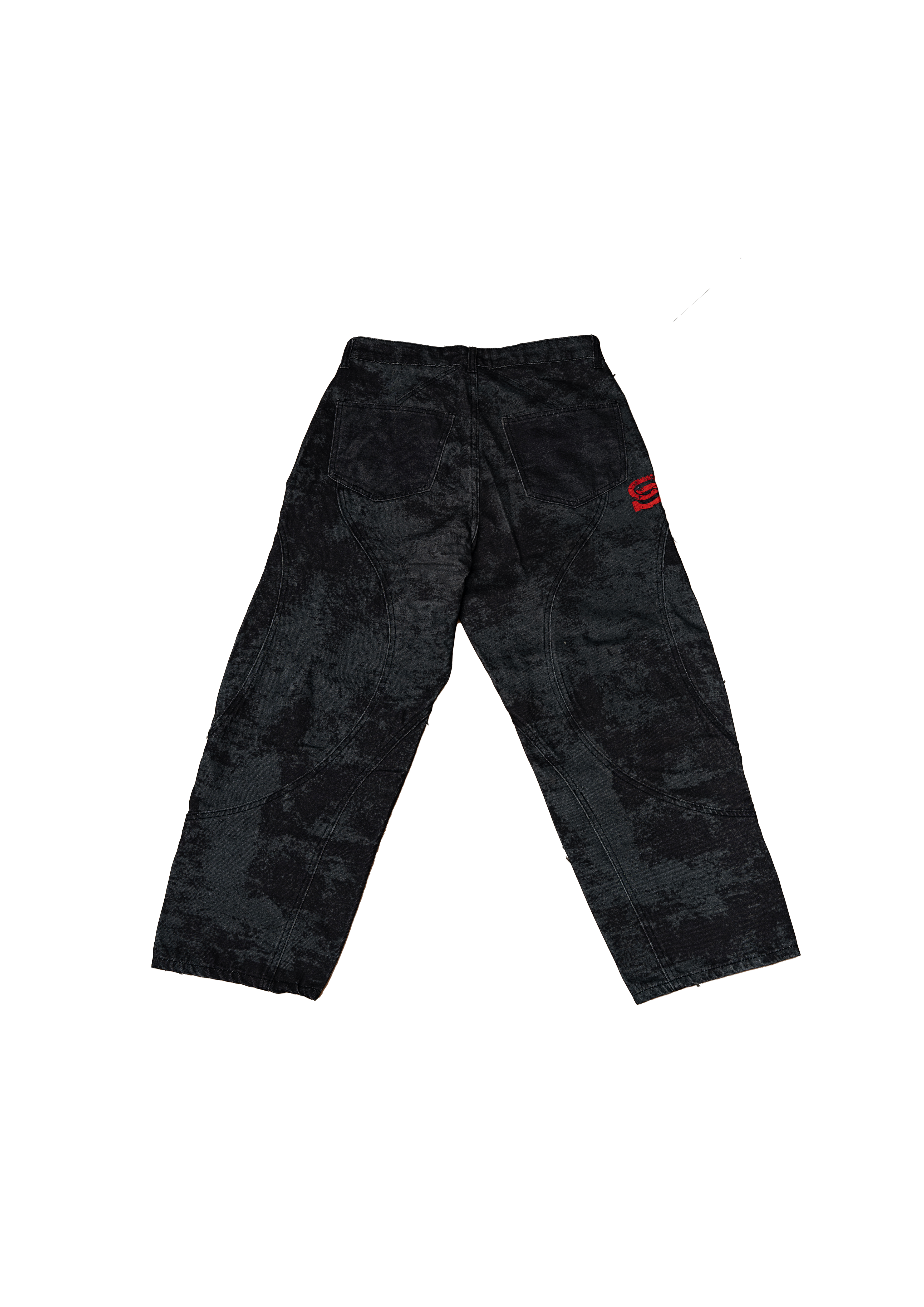 Washed Panel Jeans